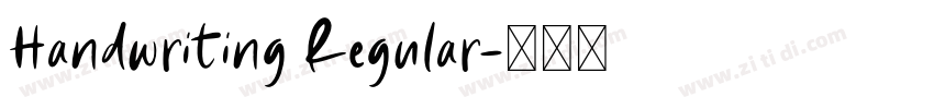 Handwriting Regular字体转换 Handwriting Regular字体转换